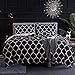 Produktbild Luofanfei Bettwäsche 135X200 Geometrisch Schwarz Weiß Bettbezug Set 2 Teilig Microfaser Bettwäsche Garnitur Wendebettwäsche Flauschige Bettbezüge mit Reißverschluss Zweiseitig (135 x 200cm,ON)