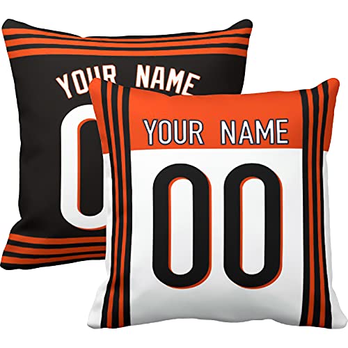 Image of ANTKING Cincinnati Throw Pillow with Custom Name and Number Personalized Gift for Men Women Boys