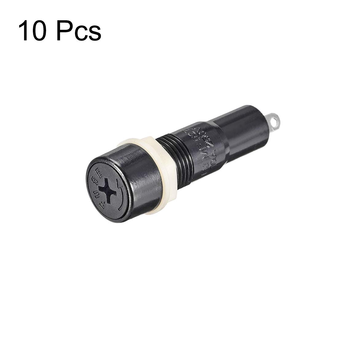 Lot De 10 Porte-fusibles à Montage Sur Panneau – 5x20mm, 10A 250V, Trou De Montage 12mm, Pour équipement électrique, Moto, Voiture