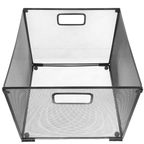 WEKADRIN メッシュアイアンファイルホルダー 大容量書類整理ラック 書籍収納 オフィスデスク用マガジンラック 折りたたみ式多機能収納バス