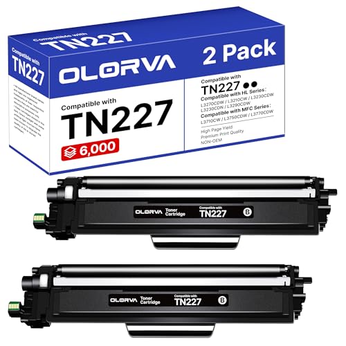 Image of TN227BK TN-227BK TN227 Black: MFC-L3770CDW High Yield Toner Cartridge Replacement for Brother TN227 TN227BK TN223BK TN-223BK to Work with Brother MFC-L3770CDW HL-L3290CDW HL-L3270CDW, 2 Pack