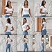 Dwnval Womens Summer Sexy Square Neck Tops Double Lined Short Sleeve Shirts Slim Fit Crop Top(White, XS)