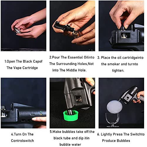 Pistola de burbujas de humo para coctelería creativa y café 7