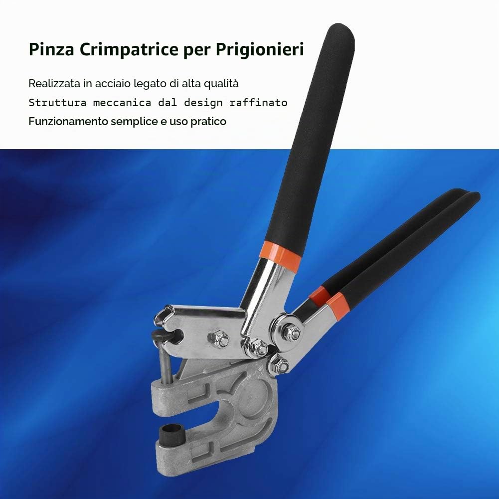 Pinza a crimpare per perni tenuta in mano, strumenti per cartongesso per crimpatori per perni in metallo, utensile manuale a crimpare per fissaggio di cornici di fissaggio per crimpatura di cavi
