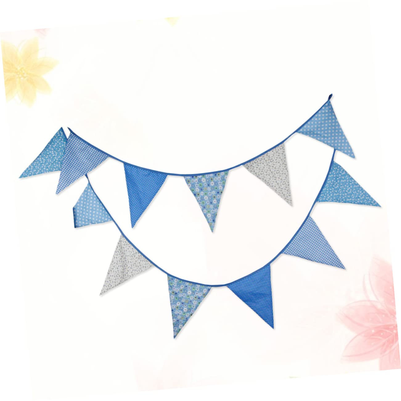 Cabilock 2 Piezas Triangulares de Tela de Pata de Perro banderín de Doble Cara decoración Home Decoracion banderín del empavesado guirnaldas del empavesado Familiar verderón