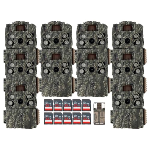 Browning Trail Cameras Strike Force FHDR with Gen 2 Night Optics System (10-Pack) Bundle with 32GB Memory Card (10-Pack) and All-in-One High-Speed Card Reader (21 Items)