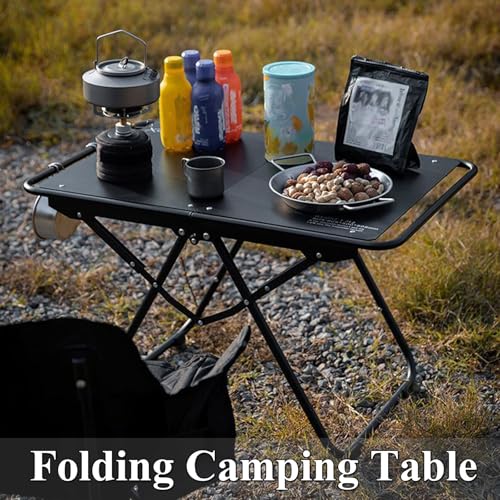 Table d'appoint pliante de camping avec sac de rangement - 4
