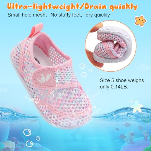 Image of FEETCITY Toddler Water Shoes Boys Girls Swim Shoes Quick Dry Kids Aqua Socks Barefoot for Beach Swimming Pool