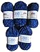 Produktbild 5 x 100 Gramm Babywolle dunkelblau 80321 blau, 500 Gramm Wolle Super Bulky zum Stricken und Häkeln