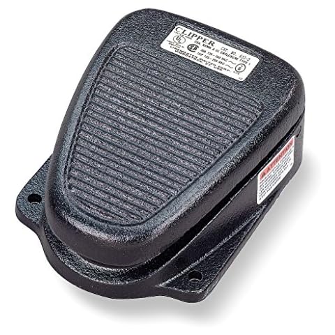 Linemaster 632-DA Clipper Foot Switch, Electrical, Single Pedal, Maintained, SPDT, Single Stage, No Guard, Black Cover