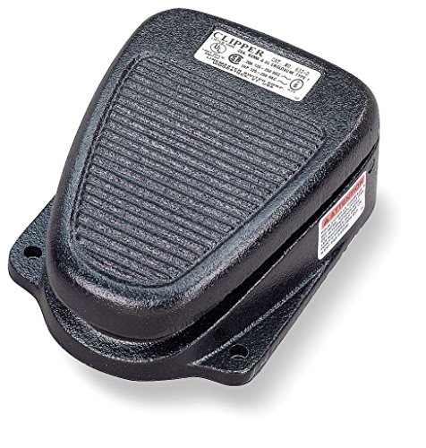 Linemaster 632-DA Clipper Foot Switch, Electrical, Single Pedal, Maintained, SPDT, Single Stage, No Guard, Black