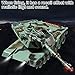 Bvrorere RC M1A2 Abrams Tank - 2.4GHz Remote Control Army Tank Toy with Realistic Sounds, Infrared Shooting & 10 Soldiers, Great Military Toys for Kids, Teens & Adults Collectors