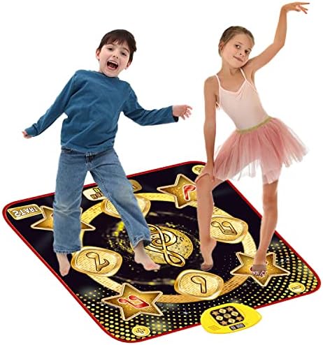 CHTWMD Dance Mats-Electronic Musical Step Play Mat with 5 Game Modes Including 3 Challenge Levels,Dance Pad Toy Gift for Girls Boys Ages 4-14
