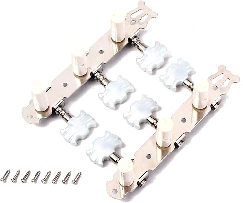 Miniatura 5 de Alnicov Guitarra 3L 3R cabezas de máquina clavijas de afinación llaves afinadores para guitarra clásica con tornillos