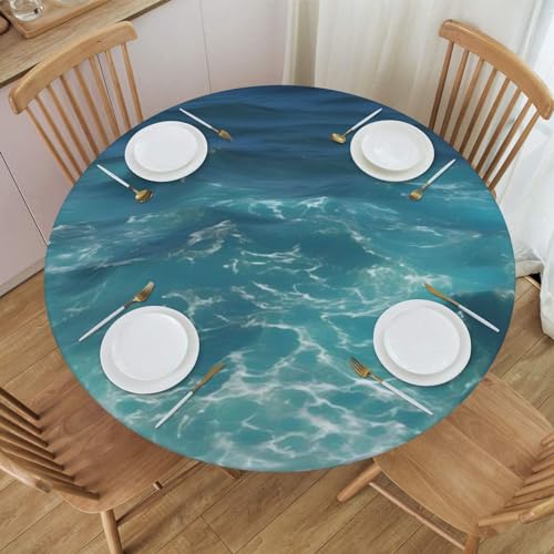Nappe ronde imperméable avec bord élastique robuste, collection Deep Blue - 3