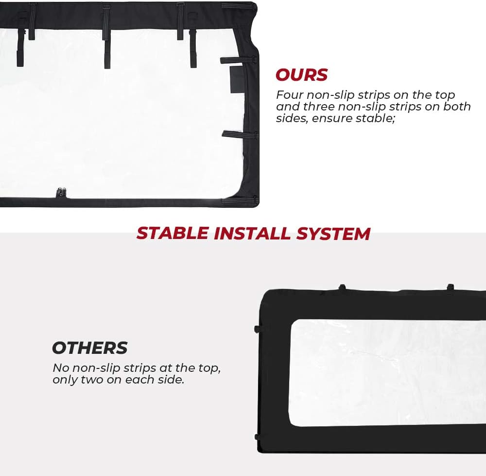 Blасk Frіdау - 80% оƒƒ Kemimoto UTV Rear Windshield with Zipper Back Window compatible with Rhino 450 600 700 / Massimo 500 700