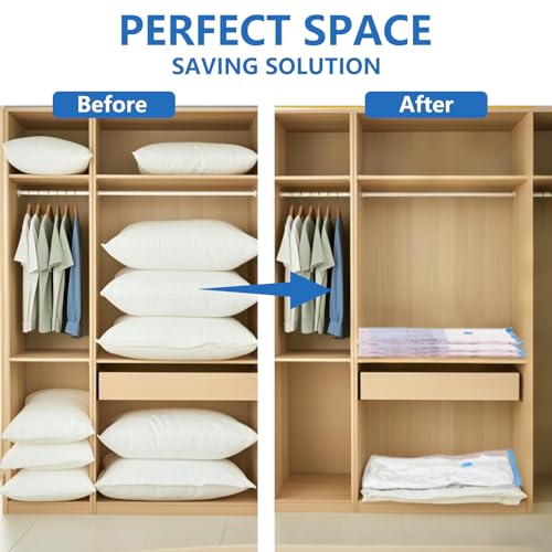 Vakuumbeutel für Kleidung mit elektrischer Luftpumpe, 11Pack (2 Jumbo/3 groß/3 mittel/3 klein), Vakuumbeutel für Bettdecken, Matratzen, Decken, Kissen, Bettwäsche, Reisen, Umzug