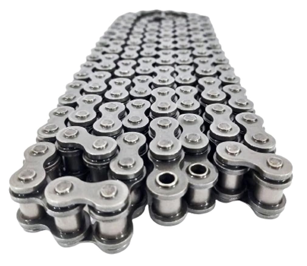 Imagem lateral da corrente com fundo branco.