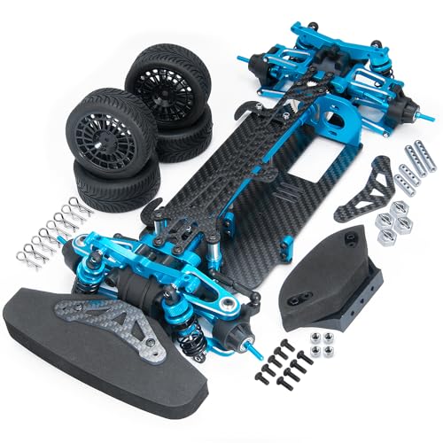 MOHERO Aluminium Alloy &Carbon Fiber Shaft Drive 1/10 RC Touring Car Chassis Frame Body Kit with 4...