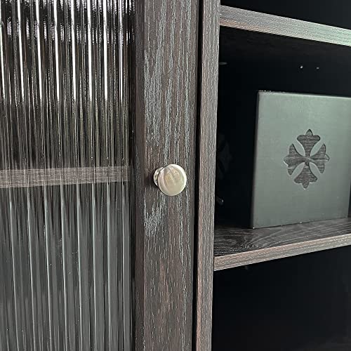 Mixcept Wood 60” Sideboard Buffet Table Storage Cabinet Console Table With 2 Doors And Adjustable Shelves, Cupboard Kitchen Sideboard For Kitchen Dining Room, Espresso #TOP6