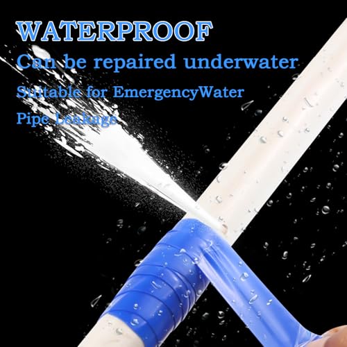 Image of Self Fusing Silicone Tape 1 in x 5' Blue Waterproof Rubber Leak Proof Sealing Silicone Rubber Self-amalgamating Tape for Emergency Hot and Cold Water Pipe Repairs and Tool Fixation