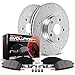 Power Stop K5079 Front Z23 Carbon Fiber Brake Pads with Drilled & Slotted Brake Rotors Kit