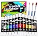 WOSTOO Acrylfarben Set,12x12ml Acrylfarbenset mit 3 Künstlerpinseln Ungiftige Acryl Farben Set für Künstler, Anfänger, Acryl Farbe wasserfest und lichtecht Perfekt für Leinwand, Holz, Stoff, Keramik