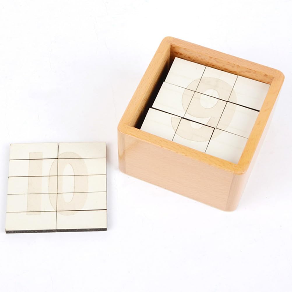 Puzzle z dzieleniem liczb 1-10 Montessori, narzędzie wczesnej nauki dla przedszkolaków
