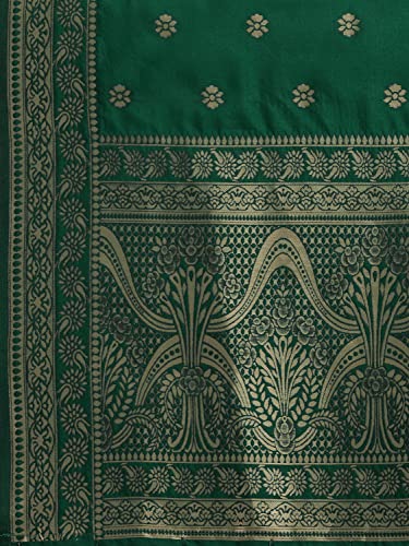 Image of DEVANGI Women's Woven Banarasi Silk Dupatta /Chunni For Women, Floral Print 1 Meter Wide and 2.3 Meter Length Printed Designer Dupatta /Chunni For Girls
