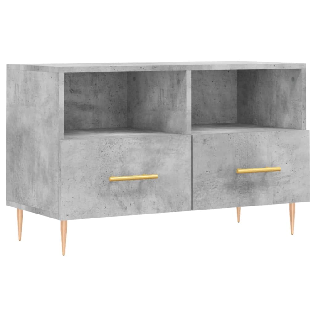vidaXL TV Cabinet, TV Unit with Storage, TV Stand for Living Room, Sideboard Entertainment Centre, Industrial Style, Concrete Grey Engineered Wood