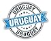 Uruguay Grunge Rubber Travel Stamp Vinyl Sticker Pegatina Graphic Art Decal