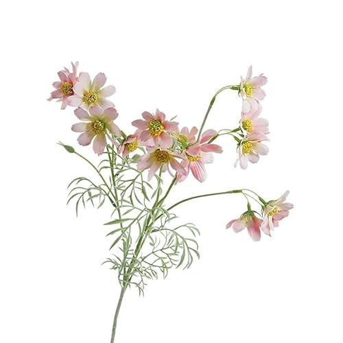HUFFA Flor Artificial Rama Larga Cosmos pequeño crisantemo Salvaje decoración del hogar arreglo Floral Adornos Boda Flores Artificiales (Color : Pink)