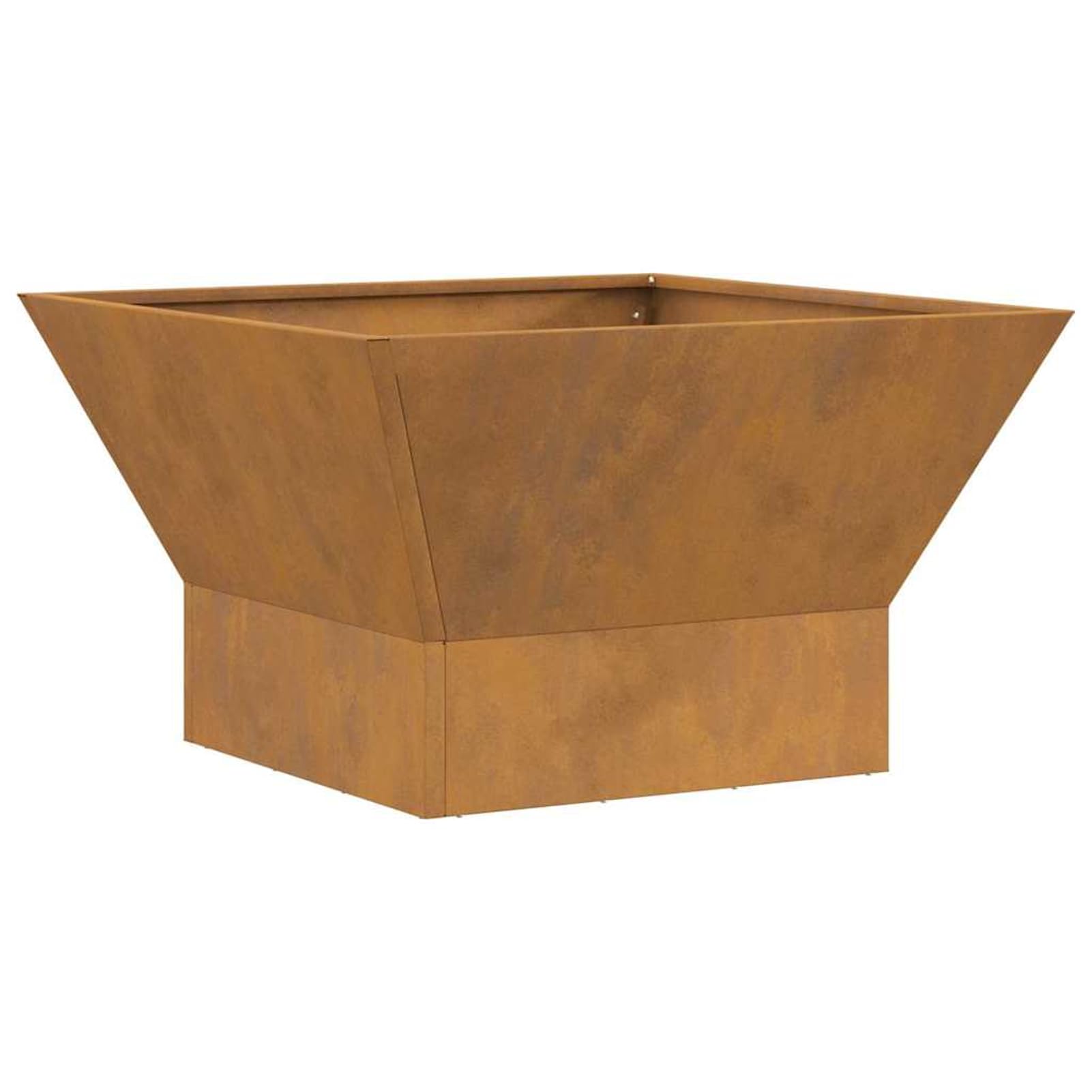 Fasba Fogata de Acero Cuadrada para Exterior: Resistente al Calor, 60x60x35 cm, Marrón Jardines y Terrazas