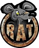 ProSticker 708 (One) 4' Rat Rod Series Cartoon 'Rat' Decal Sticker