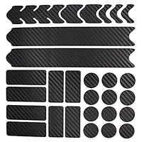 AlphaShield Fahrrad Rahmenschutz Kettenstreben Schutz Folie Aufkleber Rahmen Schutz Carbon MTB BMX Lackschutz Folie K099 K100 (Carbon Schwarz)