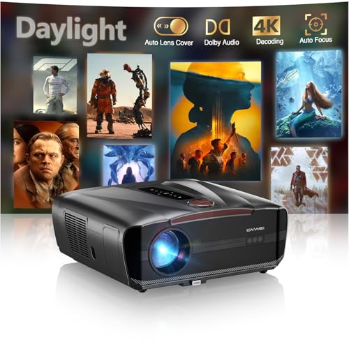 LCD Beamer 2400 ANSI UHD 4K HDR10 Smart Beamers mit TOF-Autofokus, HDMI eARC/CEC, WLAN 6, Bluetooth 5.4, 2 × 38W DB Audio-Projektor für Heimkino Gaming