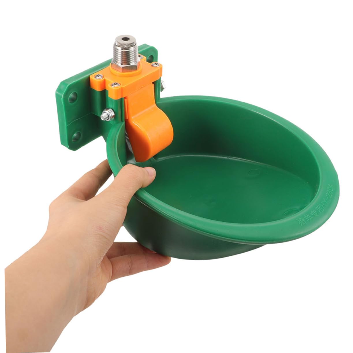 Ciotola Automatica per Bere per Bestiame 2 Pezzi Plastico Verde | Forma a Ciotola, Manutenzione Semplice, Uso in Ambienti Agricoli E'aperto per Bovini Eevamenti