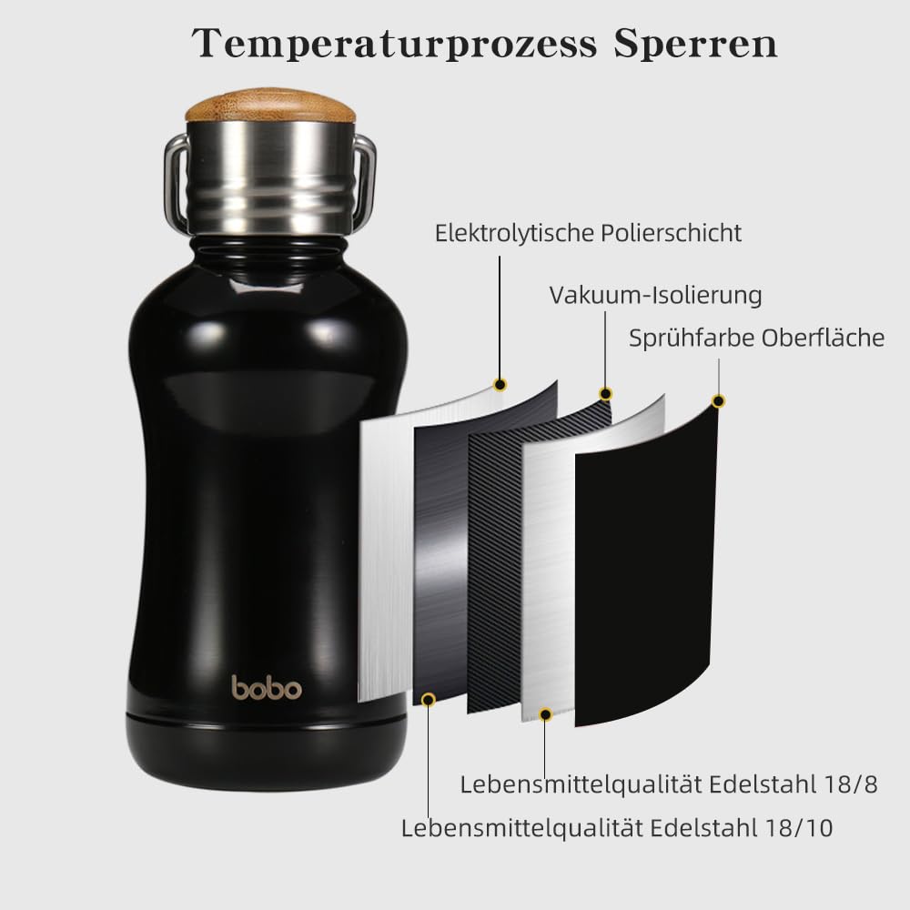 YOHKOH Mini-Thermosflasche 260 Ml – Auslaufsicher, Doppelwandig, BPA-frei
