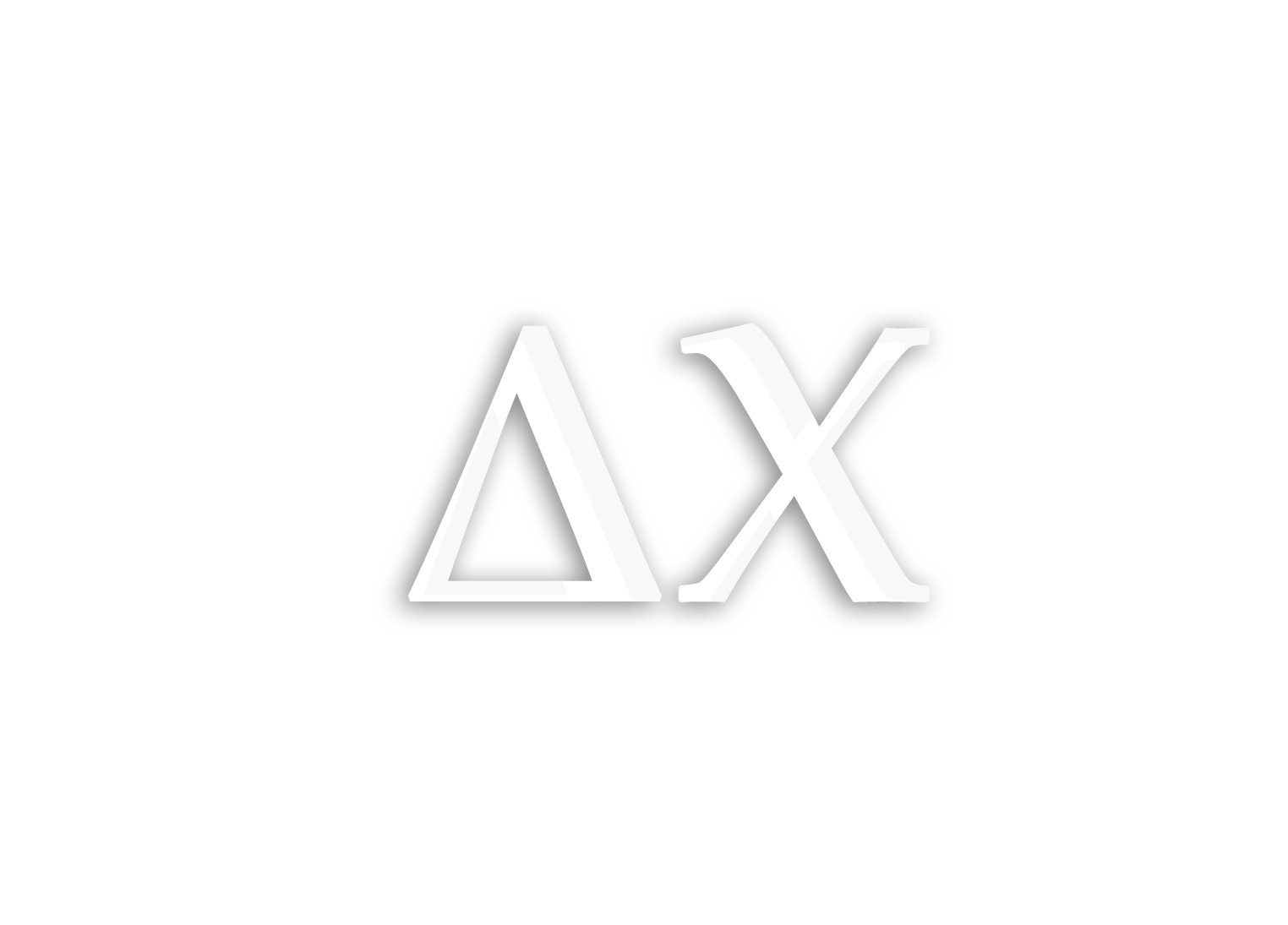 Officially Licensed Delta Chi 6" x 3" Window Decal - White