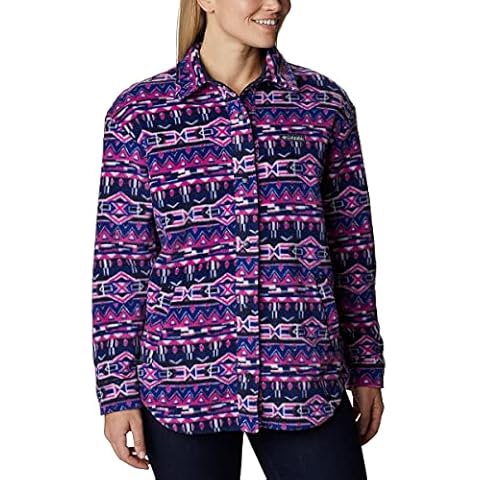 Chaqueta Columbia Benton Springs con Rayas de Zafiro Oscuro de los 80 para Mujer Cover
