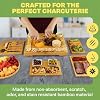 Tabla de Charcutería Dynamic Gear con Cajones Extraíbles - Set de Tabla de Queso de Bambú Expandible con Utensilios, Tazones, Bandejas de Servir, Cajón para Utensilios y Bandeja para Aperitivos - Tablas de Charcutería Elegantes con Cajones 6
