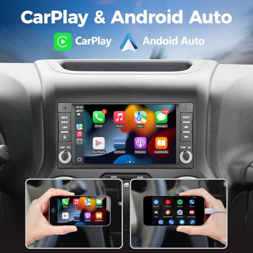 Radio para Jeep Dodge Ram 1500 Chrysler 300C 7" táctil Bluetooth miniatura 2