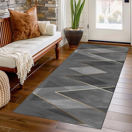 Bnehwogu Hallway Runner Rug Non Slip Washable 40 x 60 cm Kitchen Runner Rugs Vintage Floor Carpet Runner Long Narrow Area Runner Rug for Hallway Entryway Living Room Laundry Bedsides Door Mat