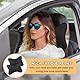VBGURR 2 Stück Auto Nackenkissen Kopfstütze, Ergonomische Nackenstütze Auto mit Memory Foam, PU-Leder Autositz Kopfkissen 28x18cm für Autofahren, Reisen, Büro (Schwarz)
