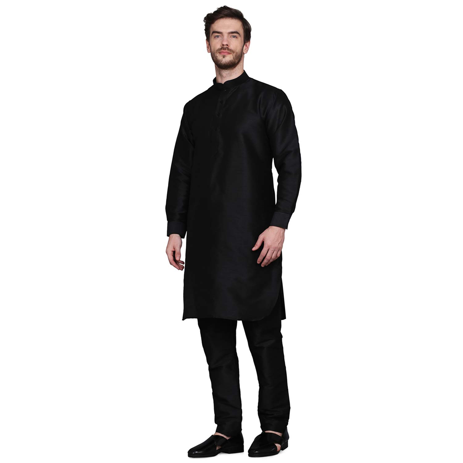 Mens Dupion Silky Kurta Set For Festive Party Ceremony Wear-image-36