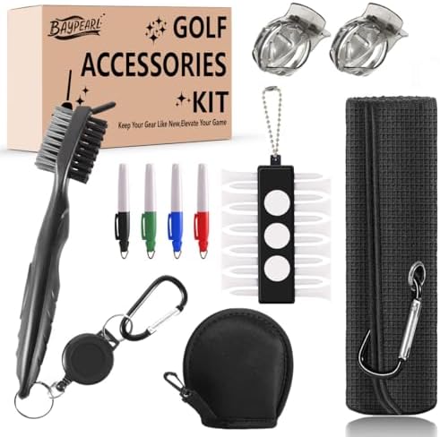 Golf Accessories Kit,Golf Club Accessory Set-Golf Essentials Kit Cleaning Set for Men's & Women's Club Accessories