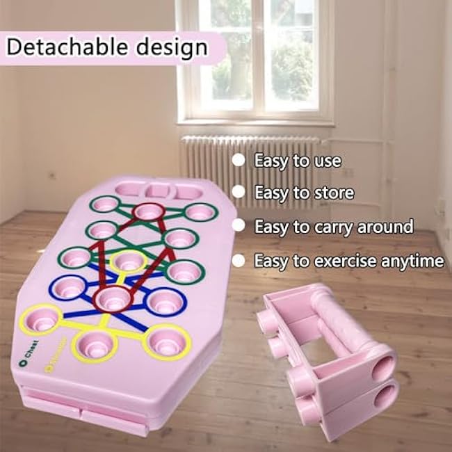 Push Up Board for Women, 28 in 1 Push up Board Pink Workout Equipment Multi-Functional Pushup Stands System Fitness Floor Chest Muscle Exercise