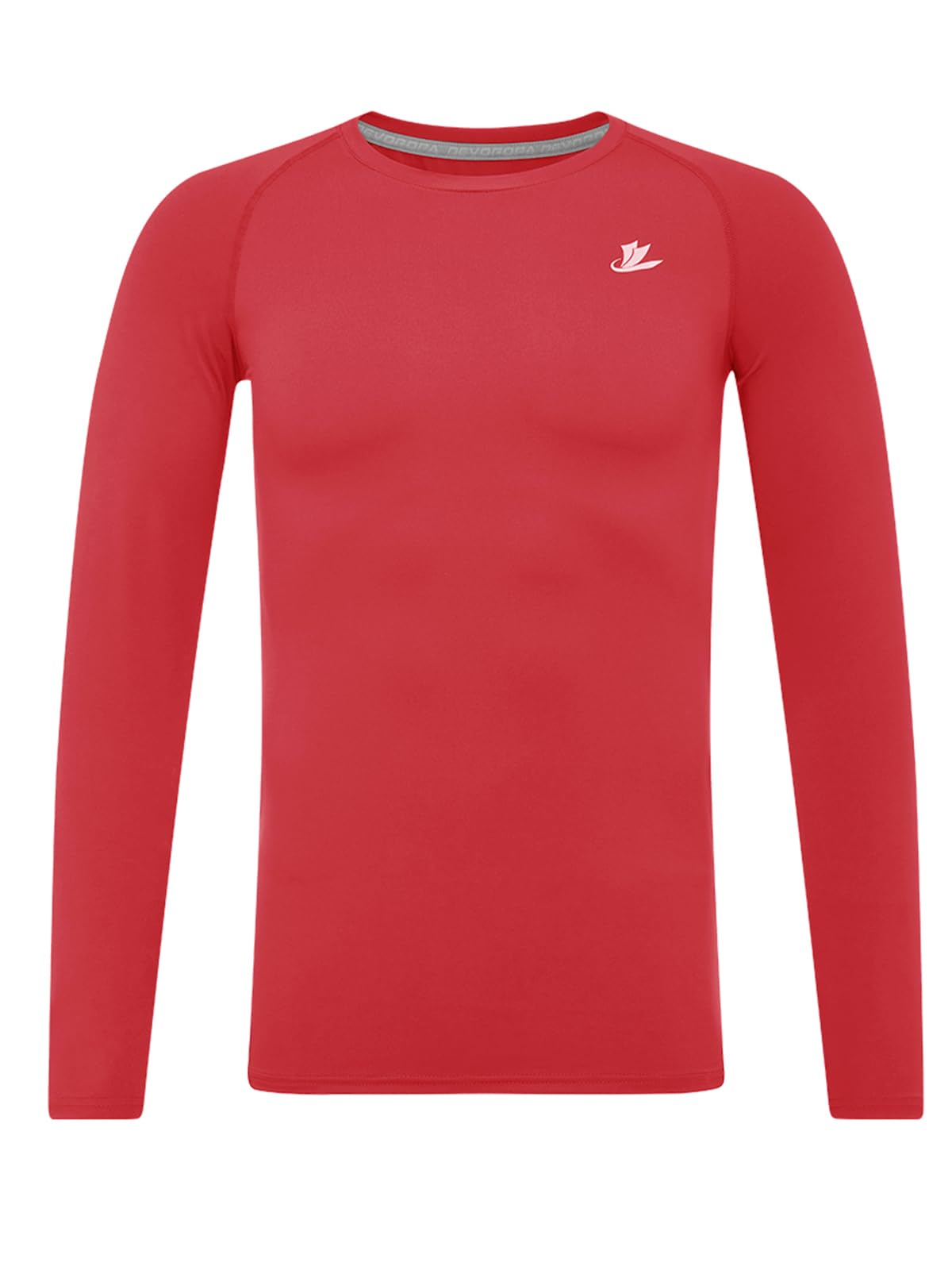 DEVOROPA Youth Boys Compression Shirt Long/Short Sleeve Football Baseball Undershirt Quick Dry Kids Sports Baselayer Crewneck
