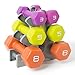 Tone Fitness Neoprene Dumbbell Set with Rack, 32 lb.