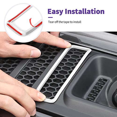 Image of Hood Vent Cover Cowl Panel Vent Cover Trim Fit for 2018-2026 Jeep Wrangler JL JLU & Gladiator JT Exterior Accessories (White)